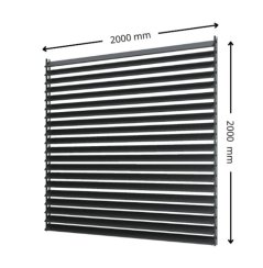 SAMKIT SET pro venkovní žaluzie z hliníku RAL 7016 (antracitová): V:2000, Š:2000mm