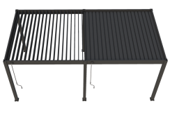 Bioklimatická pergola INTRO PLUS 6x3 m, hliník -  volně stojící