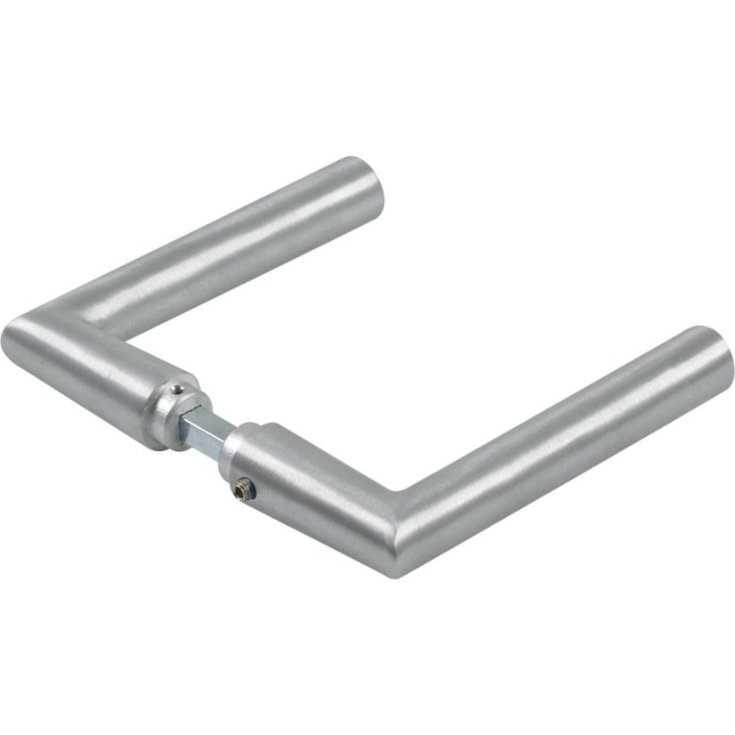 Klikový pár 10.328, tvar L, 8 mm, stříbrný elox