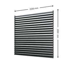 SAMKIT SET pro venkovní žaluzie z hliníku RAL 7016 (antracitová): V:2500, Š:2000mm