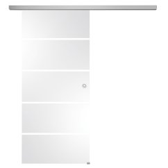 Celoskleněné posuvné dveře sada Sensita 15, posuvné kování stříbrná