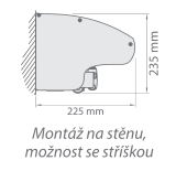 Montáž na stěnu se stříškou Jamaica