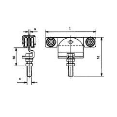 Pojezd na posuvné dveře Helm typ 91, dvoupárový