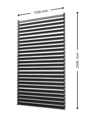 SAMKIT SET pro venkovní žaluzie z hliníku RAL 7016 (antracitová): V:2500, Š:1500mm