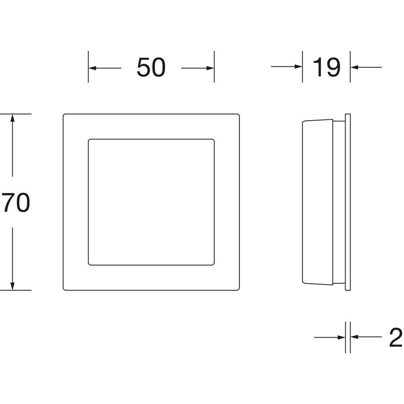 Mušle pro posuvné dveře FSB 4253 hranatá, otevřená, nerez jemný mat