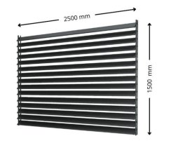 SAMKIT SET pro venkovní žaluzie z hliníku RAL 7016 (antracitová): V:1500, Š:2500mm