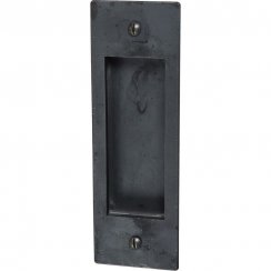 Mušľa na posuvné dvere 40 x 110 mm hranatá, čierna oceľ