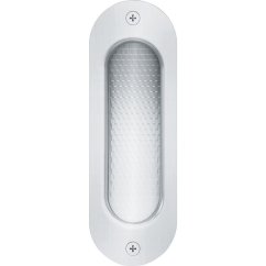 Mušle pro posuvné dveře FSB 4212 ovál, 40 x 120 mm, bez otvoru, nerez jemný mat