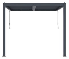 Bioklimatická pergola G21 Trenton Premium 3x3 m, antracitová hliníková