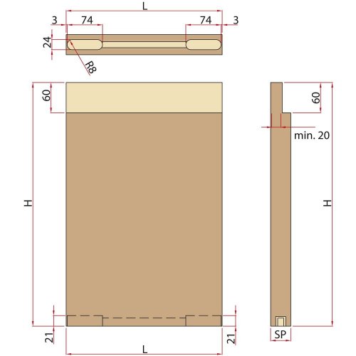 Posuvné kování pro dřevěné dveře, Terno Magic 2, 1100 mm, 80kg
