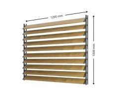 SAMKIT SET black - 1200*1000mm (10ks modřínových desek a 2x samkit)