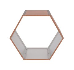 Přístřešek na dřevo G21 HEX 53 - 92 x 60 cm, hnědý