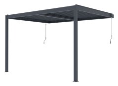 Bioklimatická pergola G21 Trenton Premium 4x3 m, antracitová hliníková