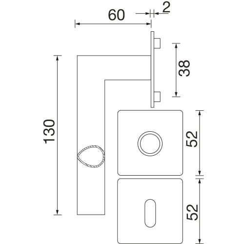 Nerezové interiérové kliky na dveře GLASGOW