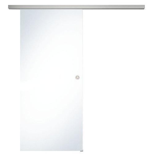 Celoskleněné posuvné dveře sada čiré sklo, posuvné kování stříbrné - Šířka dveří: 920 mm