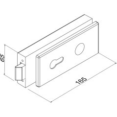 Zámek do dveří SOLIDO Studio SQUARE 508-PZ klika/klika