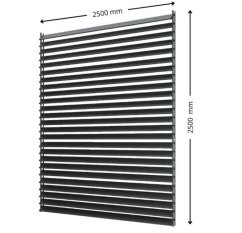 SAMKIT SET pro venkovní žaluzie z hliníku RAL 7016 (antracitová): V:2500, Š:2500mm