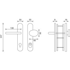 Bezpečnostní kování s krytem vložky ARC