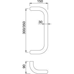 Dveřní madlo obloukové KWS série 84