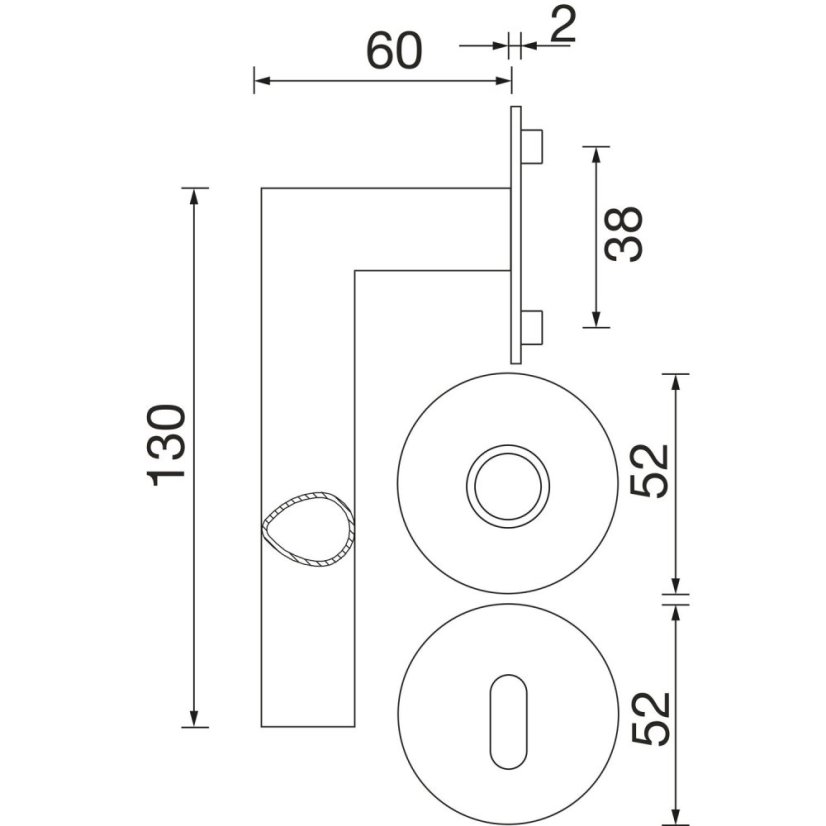 Nerezové interiérové kliky na dveře GLASGOW