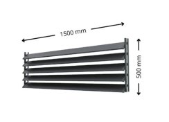 SAMKIT SET pro venkovní žaluzie z hliníku RAL 7016 (antracitová): V:500, Š:1500mm