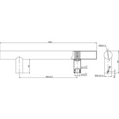 Dveřní madlo MARCHESI 4800 rovné, M8, nerez černá prášková barva