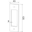 Mušle pro posuvné dveře 40 x 110 mm hranatá, černá ocel