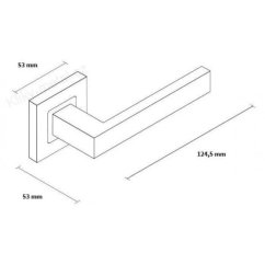 Dveřní kování CUBE - LINE, nerez