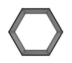 Přístřešek na dřevo G21 HEX 53 - 92 x 60 cm, antracitový