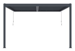 Bioklimatická pergola G21 Trenton Premium 4x4 m, antracitová hliníková