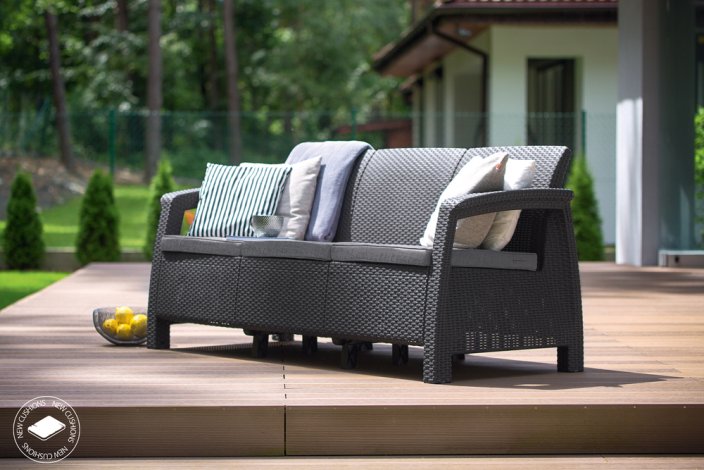 CORFU LOVE SEAT MAX - grafit
