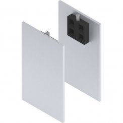 Sada krytek pro distanční a krycí klipový profil Solido 80/HELM, stříbrný