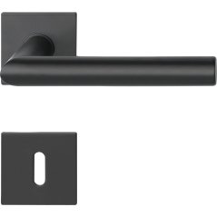 Dveřní kování NORWEGEN, interiérové, klika-klika, nerez, černý, ploch. rozeta