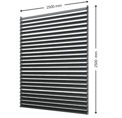 SAMKIT SET pro venkovní žaluzie z hliníku RAL 7016 (antracitová): V:2500, Š:2500mm