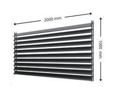 SAMKIT SET pro venkovní žaluzie z hliníku RAL 7016 (antracitová): V:1000, Š:2000mm
