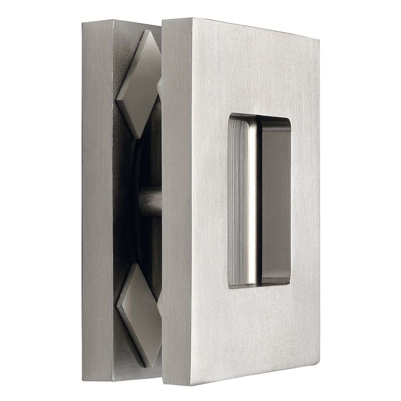 Mušle pro posuvné skleněné dveře 6405 hranatá, tl.skla 8 - 10 mm, nerez