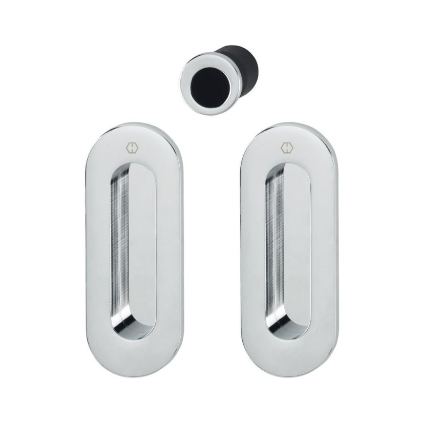 Mušle na posuvné dveře HOPPE - set M472, zakryté šrouby, bez otvoru