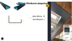 SAMKIT Odvodňovací profil hliník - bílá 9010 v délce 2000mm