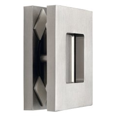 Mušľa na posuvné sklenené dvere 6405 hranatá, hr. skla 8 - 10 mm, nerez