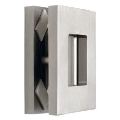 Mušle pro posuvné skleněné dveře 6405 hranatá, tl. skla 8 - 10 mm, stříbrný elox