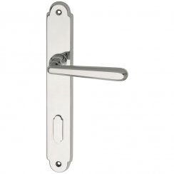 Kľučky na dvere ALT-WIEN, interiérové, kľučka-kľučka, dl. štítok s prekrytím, chróm, OB