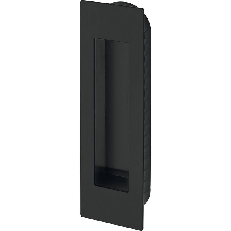 Plochá mušle pro posuvné dveře MARCHESI 155 x 45 x 2 mm, nerez černý