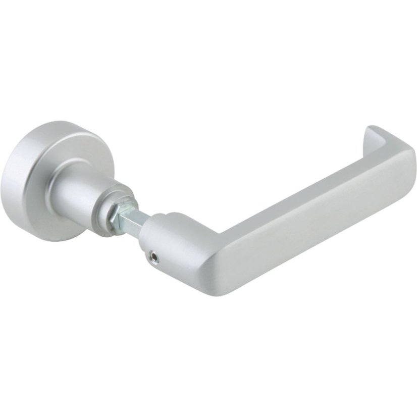 Souprava klika - koule 10.304 bez rozet, se čtyřhranem, hliník stříbrný elox