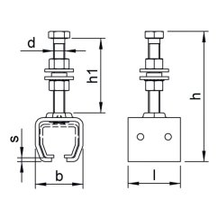 Výškově nastavitelné uchycení kolejnice HELM