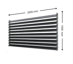 SAMKIT SET pro venkovní žaluzie z hliníku RAL 7016 (antracitová): V:1000, Š:2000mm
