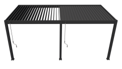 Bioklimatická pergola INTRO PLUS 6x3 m, hliník - do stěny