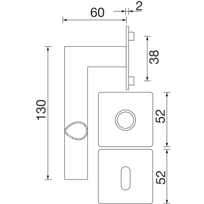 Nerezové interiérové kliky na dveře GLASGOW