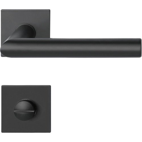 Dveřní kování NORWEGEN, interiérové, klika-klika, nerez, černý, ploch. rozeta