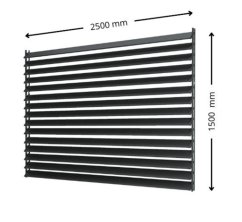 SAMKIT SET pro venkovní žaluzie z hliníku RAL 7016 (antracitová): V:1500, Š:2500mm