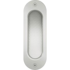 Mušle pro posuvné dveře FSB 4212 ovál, 40 x 120 mm, bez otvoru, alu stříbrný elox